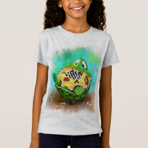 Turtle and Ladybug Playing Schach - Funny Zeichnen T-Shirt