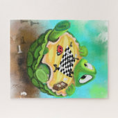 Turtle and Ladybug Playing Schach Jigsaw Puzzle (Horizontal)