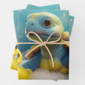 Turtle and Rubber Duck in Bubble Bath Geschenkpapier Set (Beispiel)