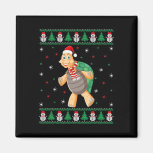 Turtle Animal Matching Family Ugly Christmas Sweep Magnet