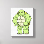 Turtle as Bodybuilder with Six pack Leinwanddruck (Vorderseite)