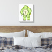 Turtle as Bodybuilder with Six pack Leinwanddruck (Insitu (Schlafzimmer))