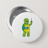 Turtle as Teacher with Book & Pointer Button (Vorne & Hinten)