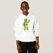 Turtle as Teacher with Book & Pointer Hoodie (Vorne ganz)