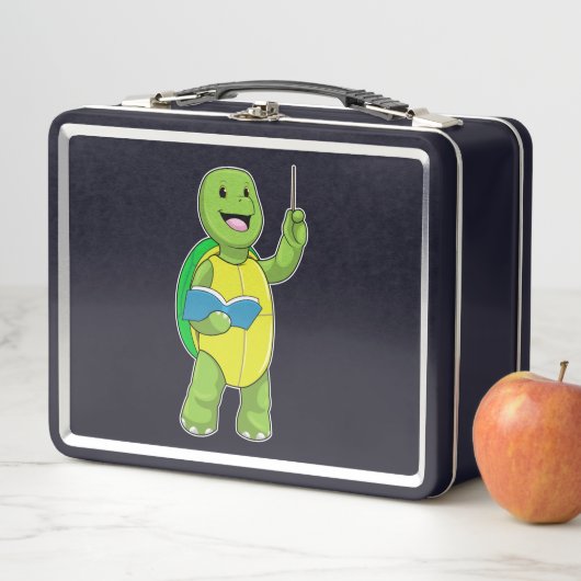 Turtle as Teacher with Book & Pointer Metall Brotdose (Beispiel)