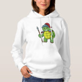 Turtle as Warrior with Spear & Helmet Hoodie (Vorderseite)