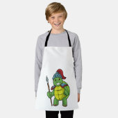 Turtle as Warrior with Spear & Helmet Schürze (Getragen)