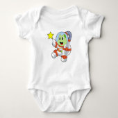 Turtle Astronaut Space Baby Strampler (Vorderseite)
