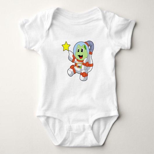 Turtle Astronaut Space Baby Strampler (Vorderseite)