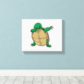 Turtle at Hip Hop Dance Dab Leinwanddruck (Insitu (Holzboden))
