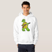 Turtle at Music mit Gitarre & Sonnenbrille Hoodie (Vorne ganz)