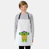 Turtle at Strength Training & Dumbells Schürze (Getragen)