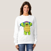 Turtle at Strength Training & Dumbells Sweatshirt (Vorne ganz)