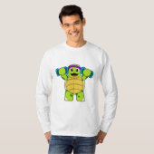 Turtle at Strength Training & Dumbells T-Shirt (Vorne ganz)