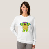 Turtle at Strength Training & Dumbells T-Shirt (Vorne ganz)