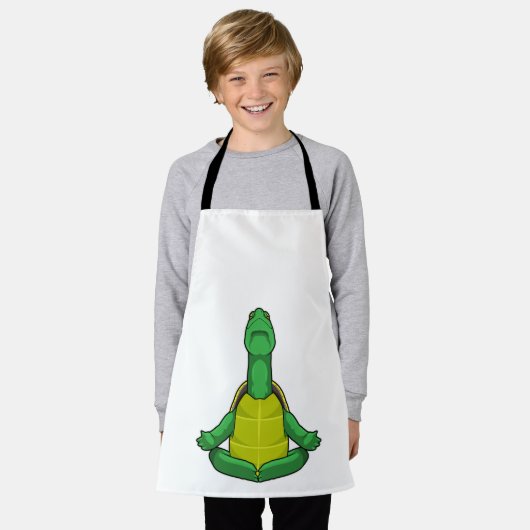 Turtle at Yoga Meditation Schürze (Getragen)