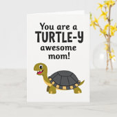 Turtle Awesome Mom Muttertagskarte Karte (Gelbe Blume)