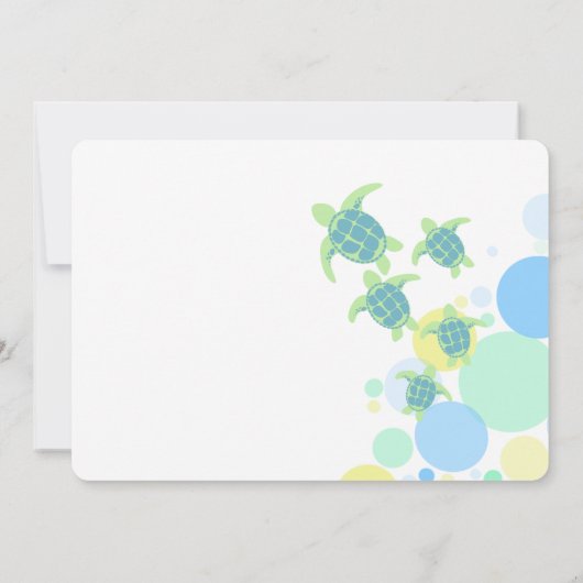 Turtle Baby Dusche Einladung (Rückseite)