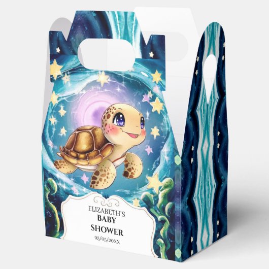 Turtle Baby Dusche Geschenkschachtel (Geöffnet)