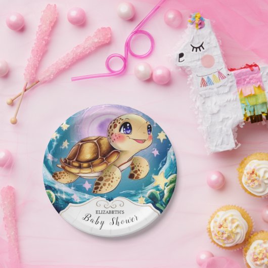 Turtle Baby Dusche Pappteller (Party)