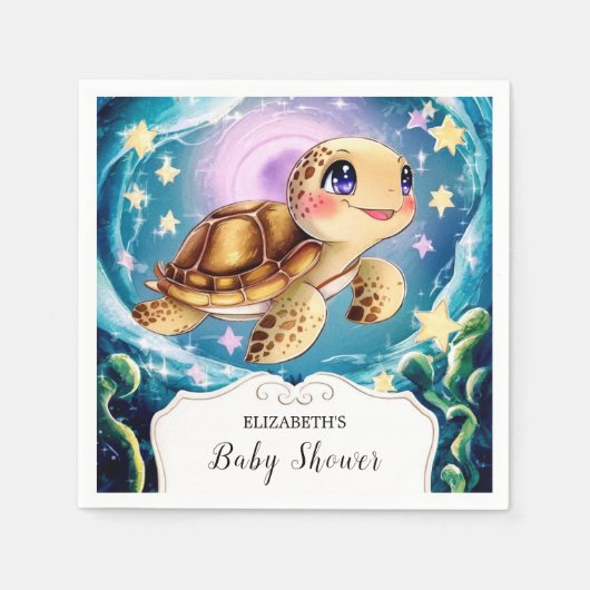 Turtle Baby Dusche Serviette (Vorderseite)
