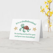 Turtle Baby Showcard Karte (Gelbe Blume)
