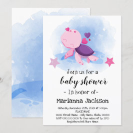 Turtle Baby Shower Einladung
