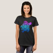 Turtle Back Mandala Carapace Turtle Swimming T-Shirt (Vorne ganz)