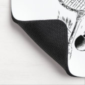 Turtle Badminton Player Shuttle Racket Mousepad (Ecke)