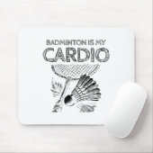 Turtle Badminton Player Shuttle Racket Mousepad (Mit Mouse)