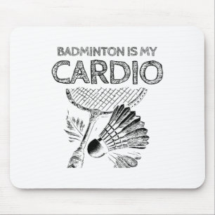 Turtle Badminton Player Shuttle Racket Mousepad