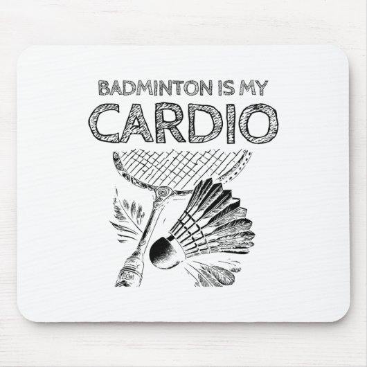 Turtle Badminton Player Shuttle Racket Mousepad (Vorne)