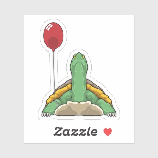 Turtle Balloon Aufkleber (Blatt)