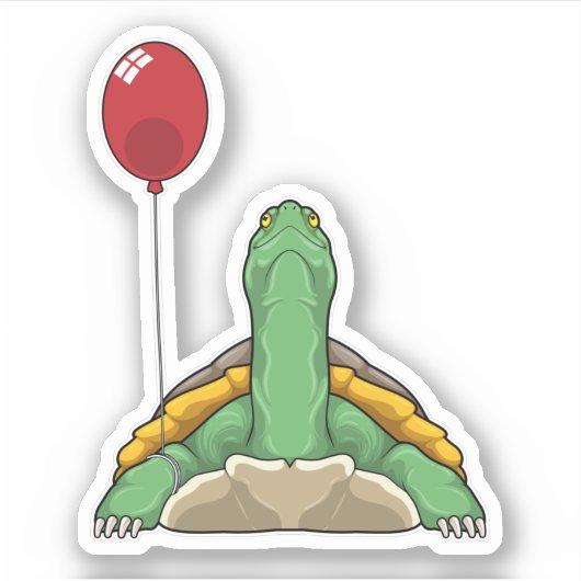 Turtle Balloon Aufkleber (Vorderseite)