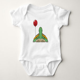 Turtle Balloon Baby Strampler