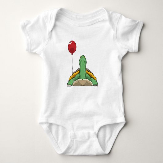 Turtle Balloon Baby Strampler (Vorderseite)