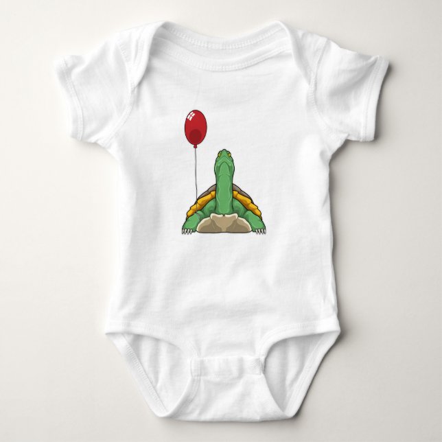 Turtle Balloon Baby Strampler (Vorderseite)