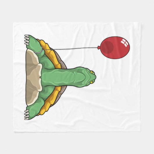 Turtle Balloon Fleecedecke (Vorderseite (Horizontal))
