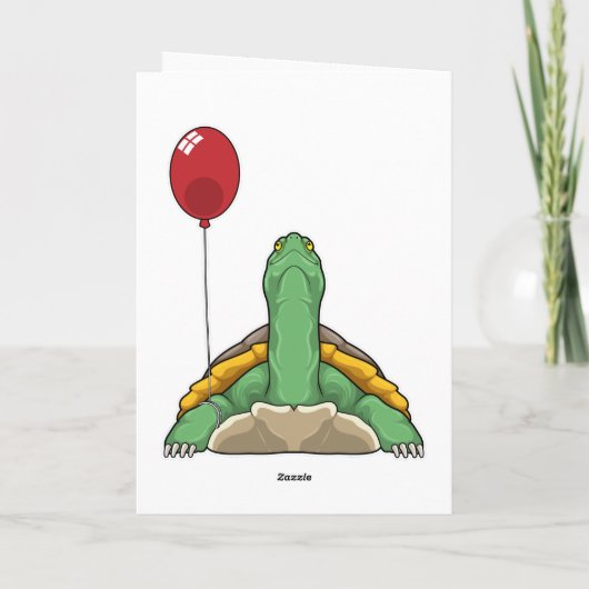 Turtle Balloon Karte (Rückseite)