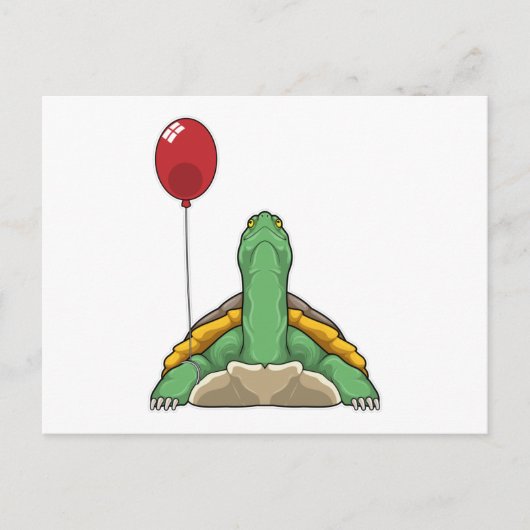 Turtle Balloon Postkarte (Vorderseite)
