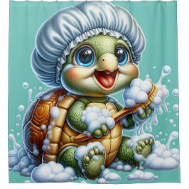"Turtle Bath Time Fun" Duschvorhang