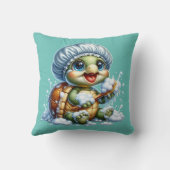 "Turtle Bath Time Fun" Kissen (Rückseite)