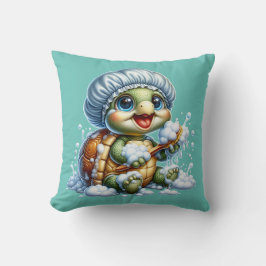 "Turtle Bath Time Fun" Kissen