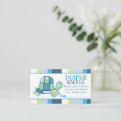 Turtle Bay Baby Duschdusche Windeln Raffel Begleitkarte (Stehend Vorderseite)