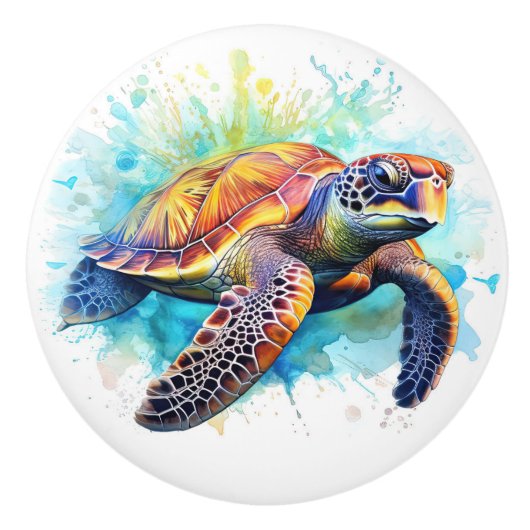 Turtle Beach Nautical Drawer Knobs Keramikknauf (Vorderseite)