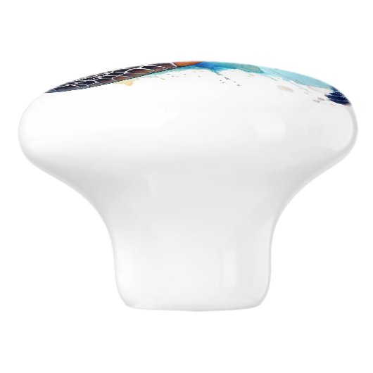 Turtle Beach Nautical Drawer Knobs Keramikknauf (Seitenansicht)