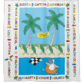 Turtle Beaches Duschvorhang (Vorderseite)