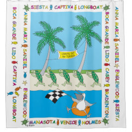 Turtle Beaches Duschvorhang