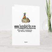 Turtle Belated Late Happy Birthday Card Karte (Rückseite)