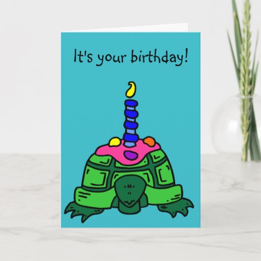 Turtle Birthday Card Karte (Vorderseite)